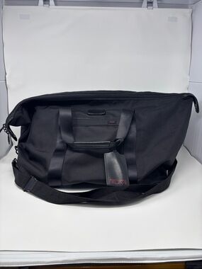 Tumi Black Nylon Travel Duffel with Shoulder Strap